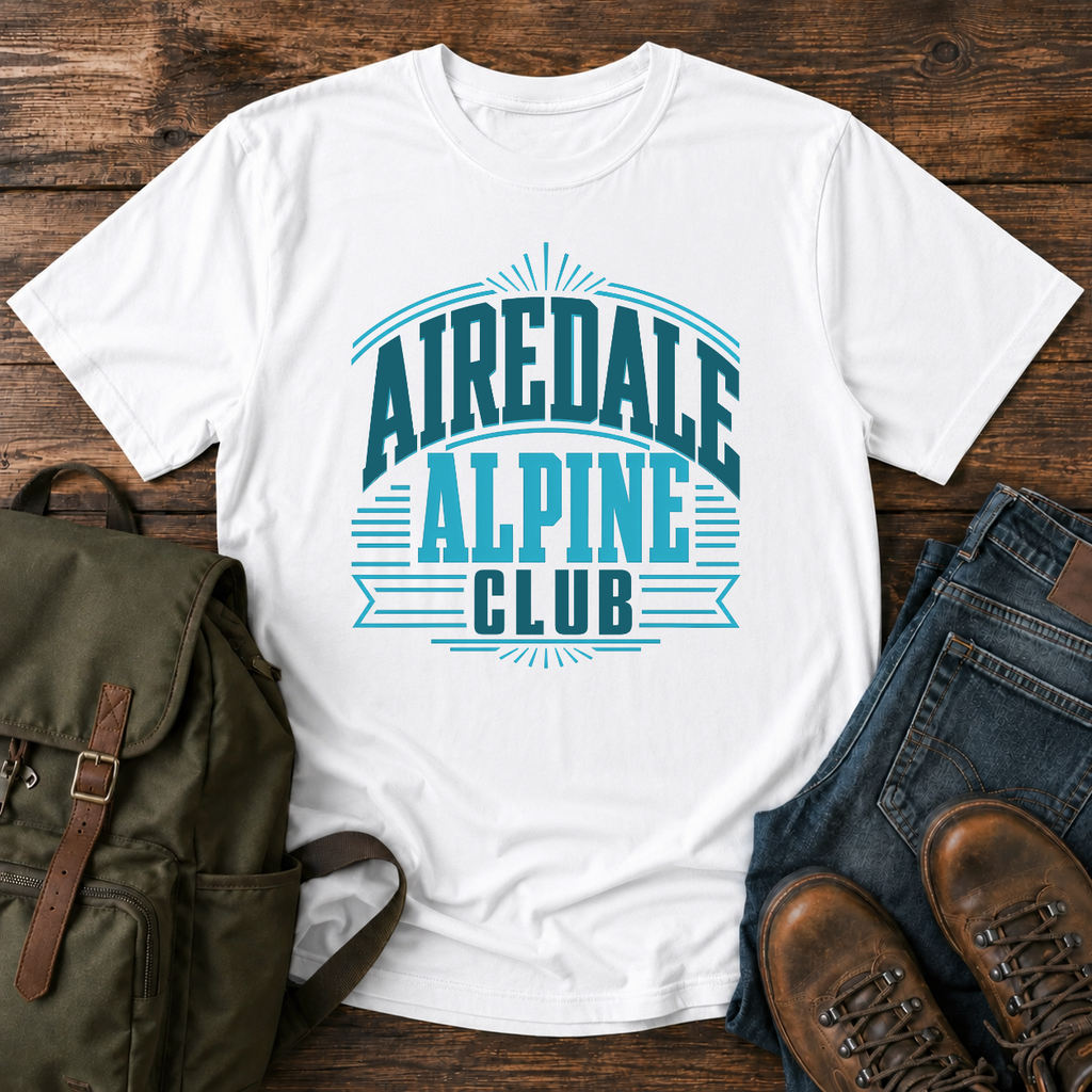 Airedale Terrier Alpine Club t-shirt design