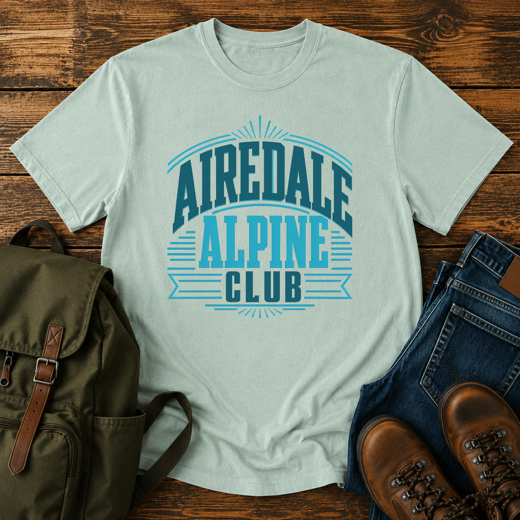 Airedale Terrier Alpine Club t-shirt design