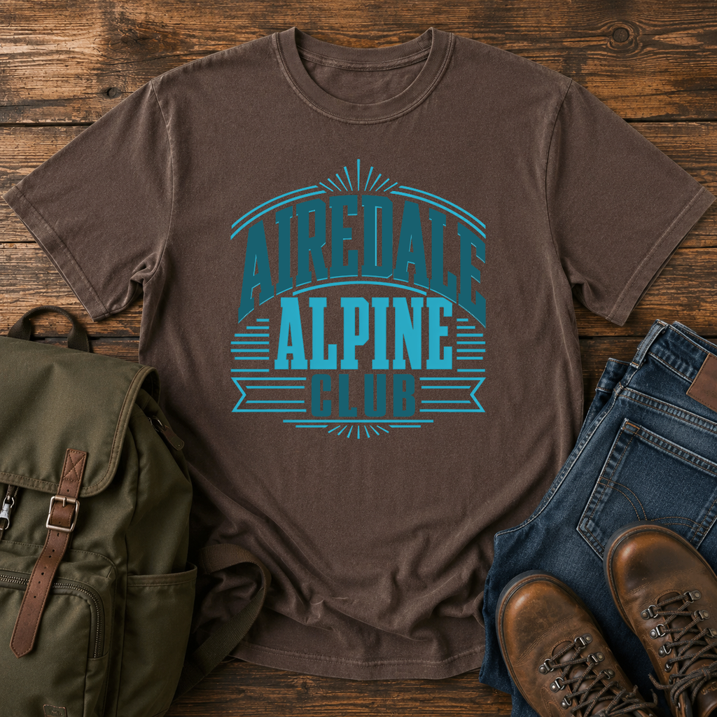 Airedale Terrier Alpine Club t-shirt design