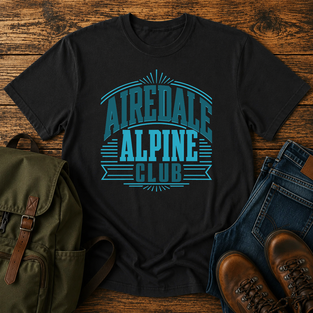 Airedale Terrier Alpine Club t-shirt design