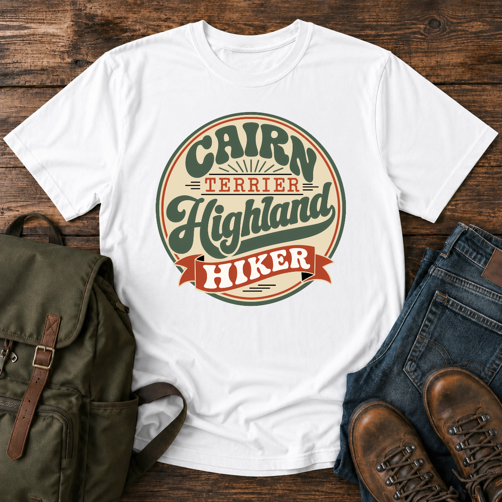 Cairn Terrier Highland Hiker t-shirt design