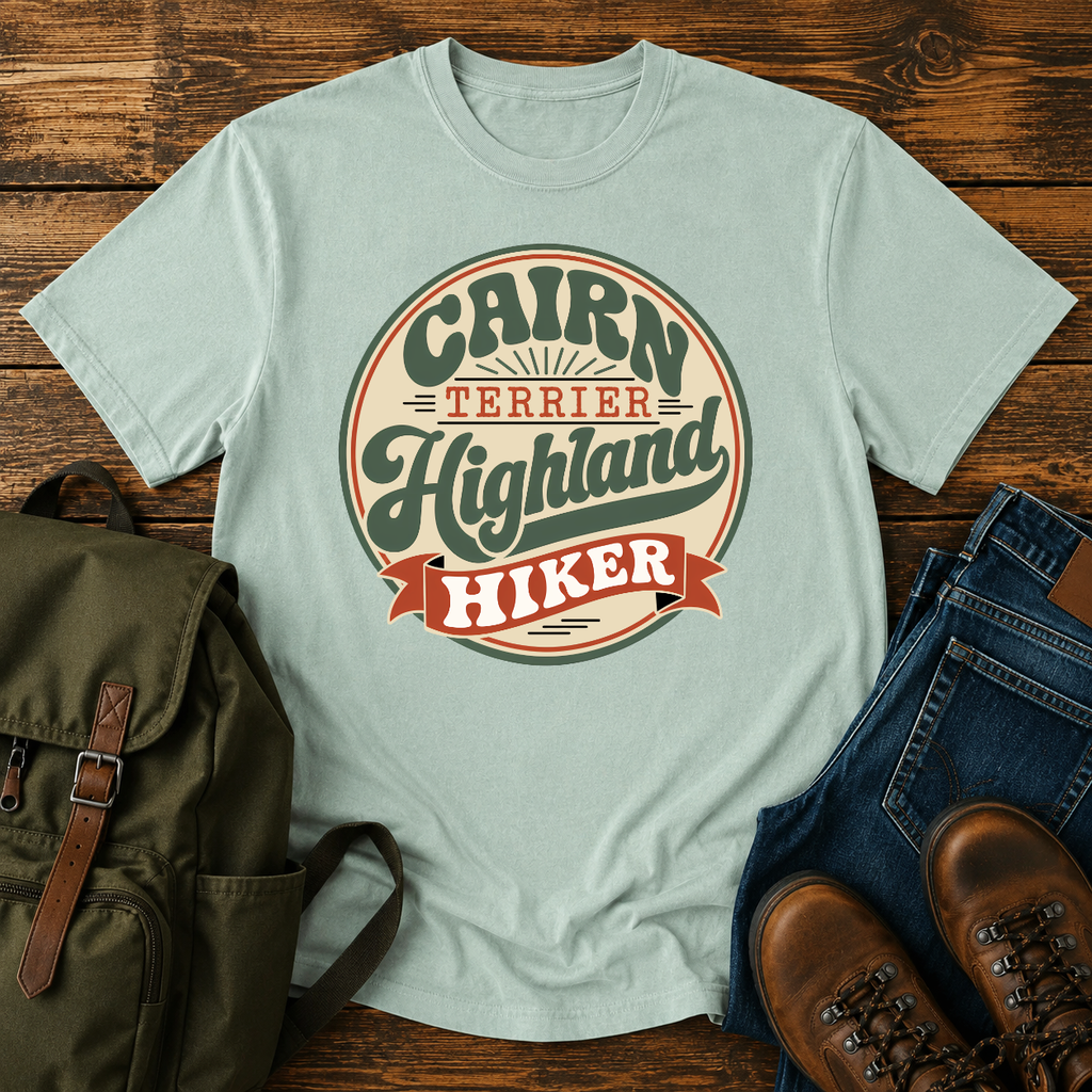 Cairn Terrier Highland Hiker t-shirt design