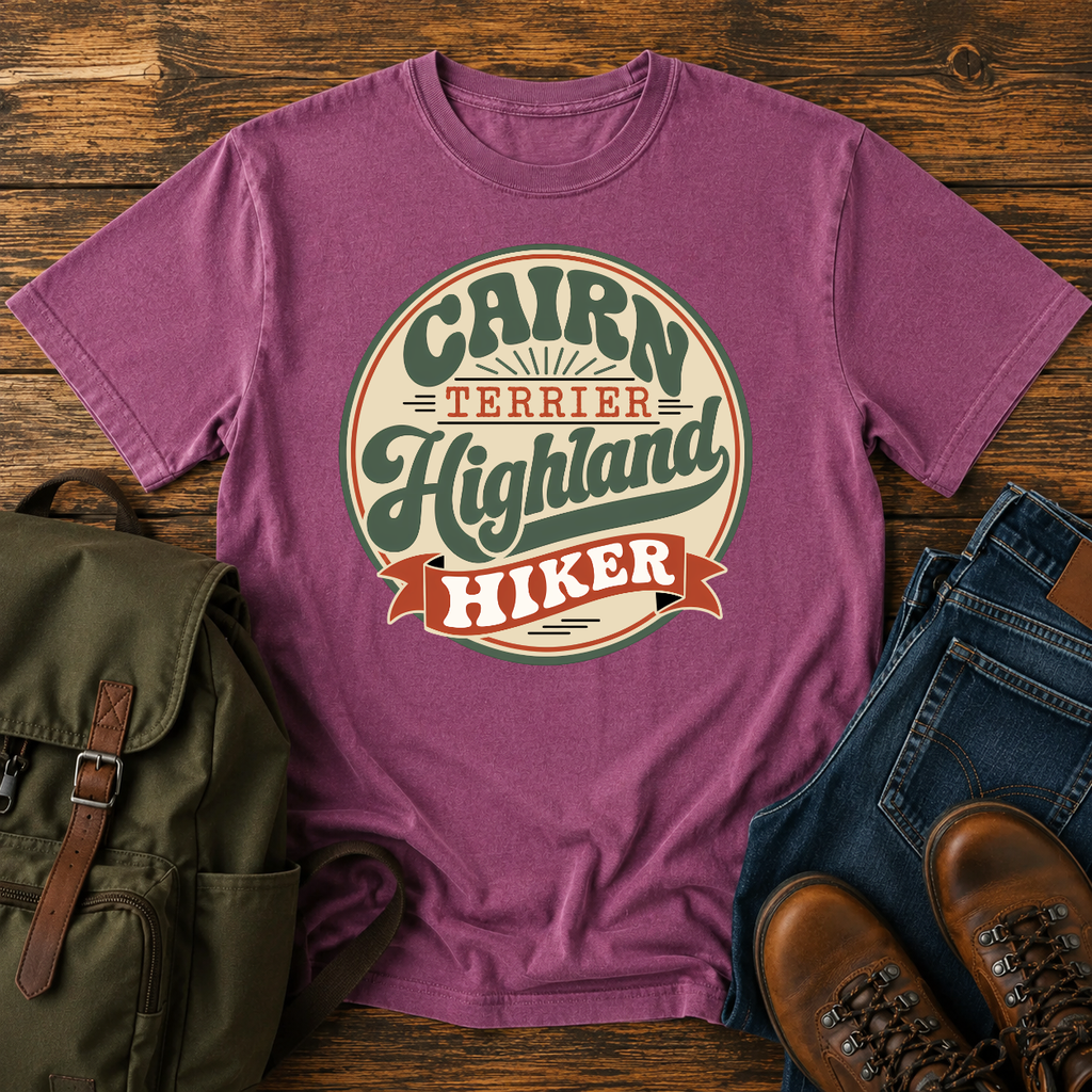 Cairn Terrier Highland Hiker t-shirt design