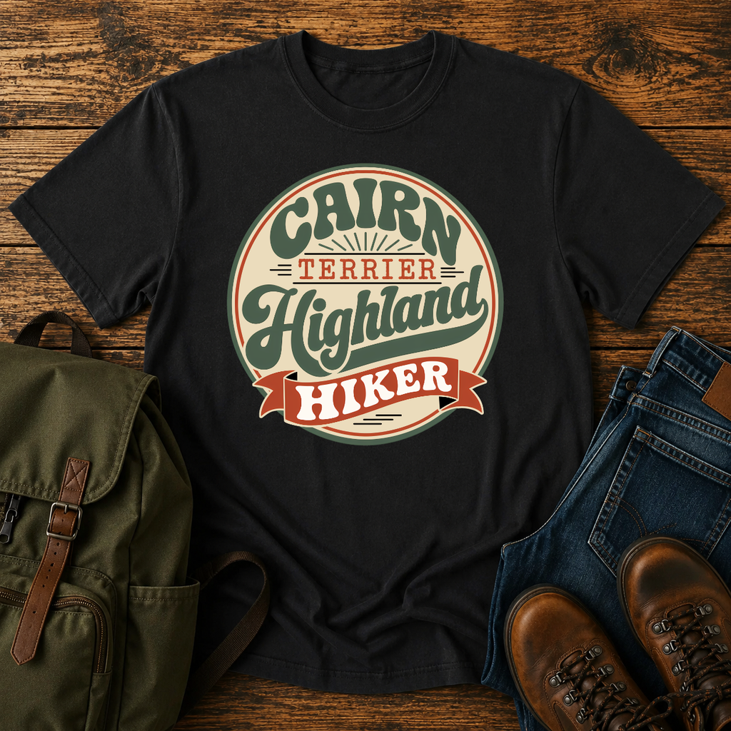 Cairn Terrier Highland Hiker t-shirt design