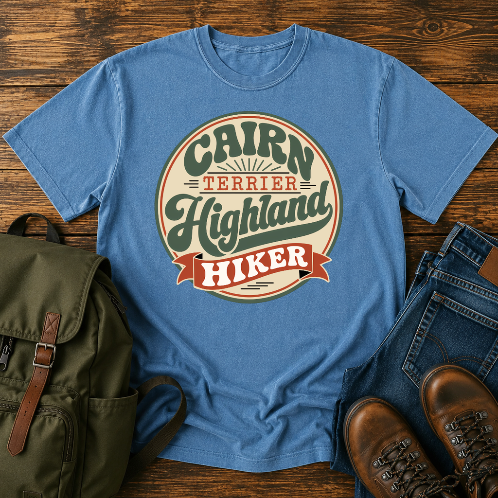 Cairn Terrier Highland Hiker t-shirt design
