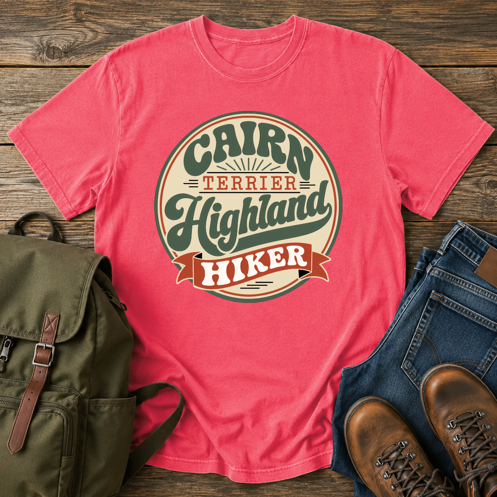 Cairn Terrier Highland Hiker t-shirt design