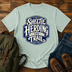 Shetland Sheepdog Sheltie Herding The Trail t-shirt design