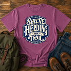 Shetland Sheepdog Sheltie Herding The Trail t-shirt design