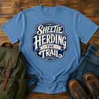 Shetland Sheepdog Sheltie Herding The Trail t-shirt design
