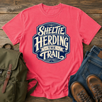 Shetland Sheepdog Sheltie Herding The Trail t-shirt design