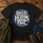 Shetland Sheepdog Sheltie Herding The Trail t-shirt design
