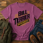 Bull Terrier Text-only typographic lockup reading 'Bull Terrier Backcountry' t-shirt design