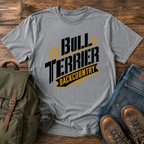 Bull Terrier Text-only typographic lockup reading 'Bull Terrier Backcountry' t-shirt design