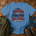 Dog Typographic treatment: collegiate/varsity athletic wordmark, arched primary in a worn varsity serif t-shirt design