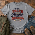 Dog Typographic treatment: collegiate/varsity athletic wordmark, arched primary in a worn varsity serif t-shirt design