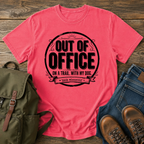 Dog Out Of Office trail typography t-shirt design
