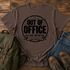 Dog Out Of Office trail typography t-shirt design