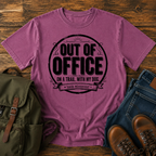 Dog Out Of Office trail typography t-shirt design