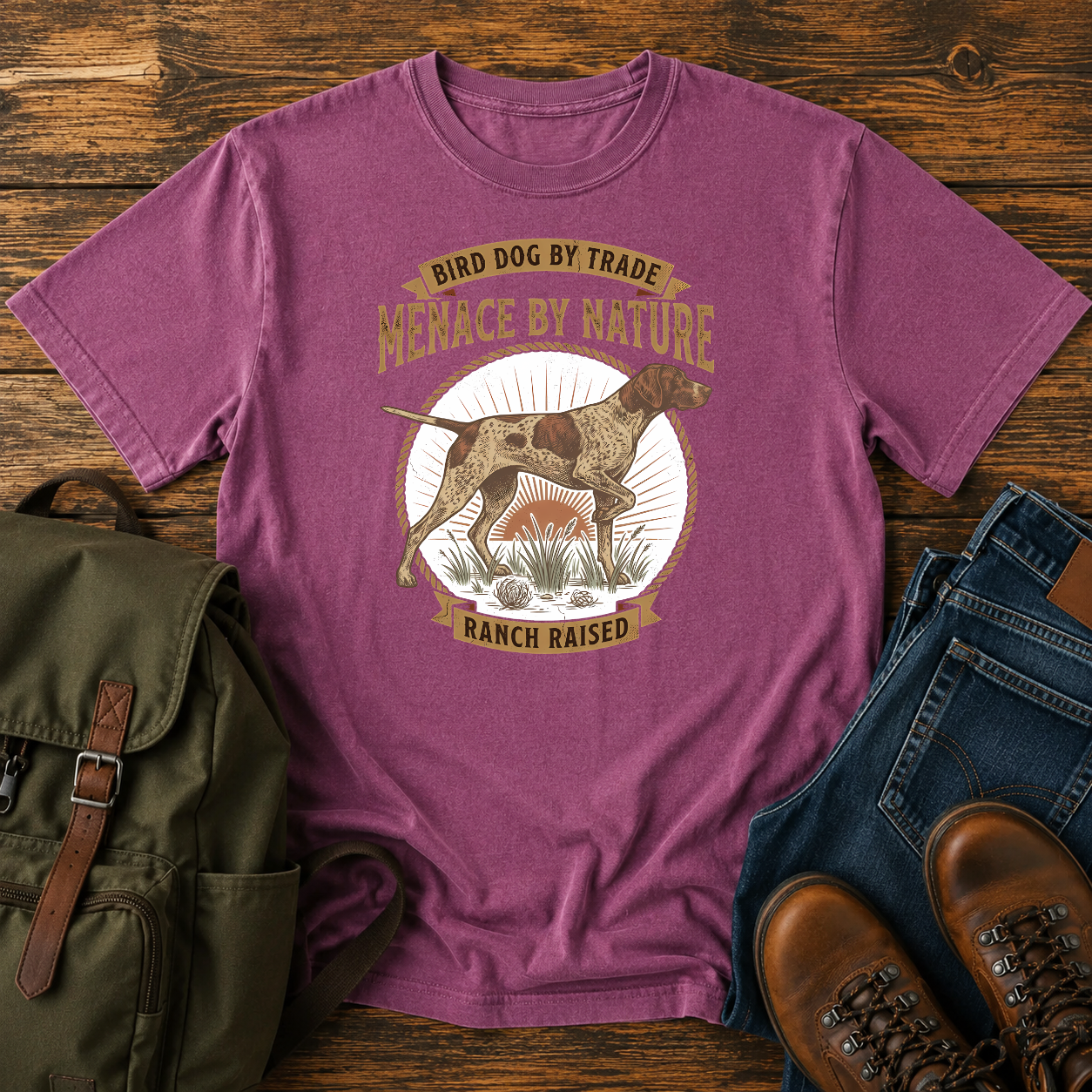 German Shorthaired Pointer bird dog t-shirt design