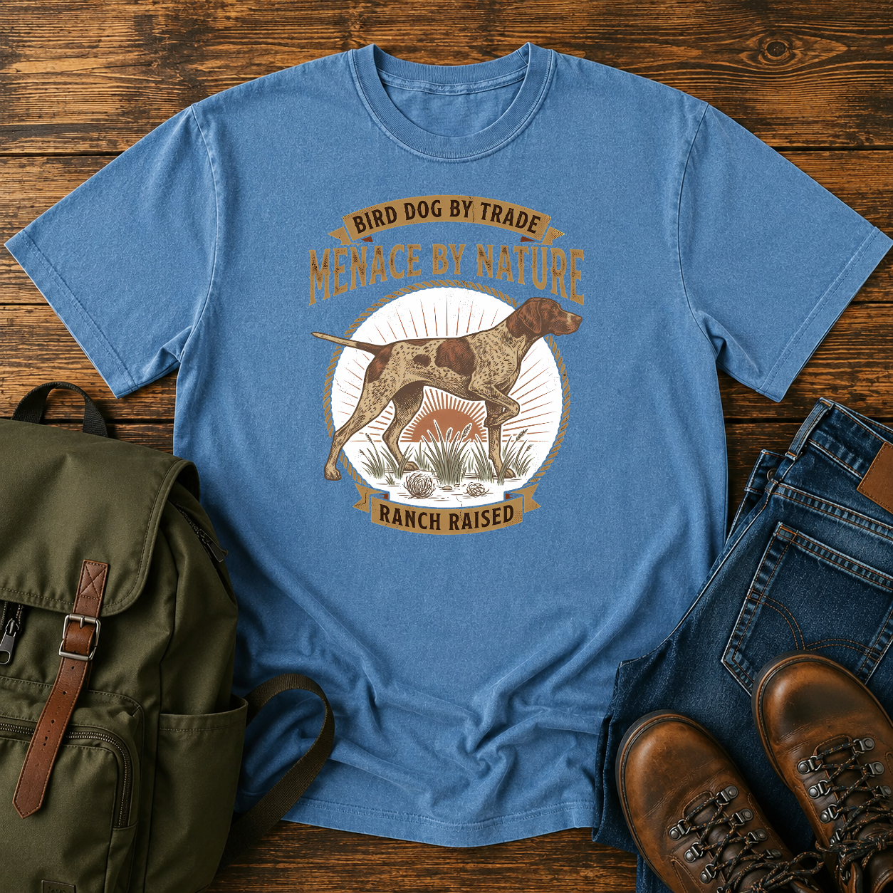 German Shorthaired Pointer bird dog t-shirt design