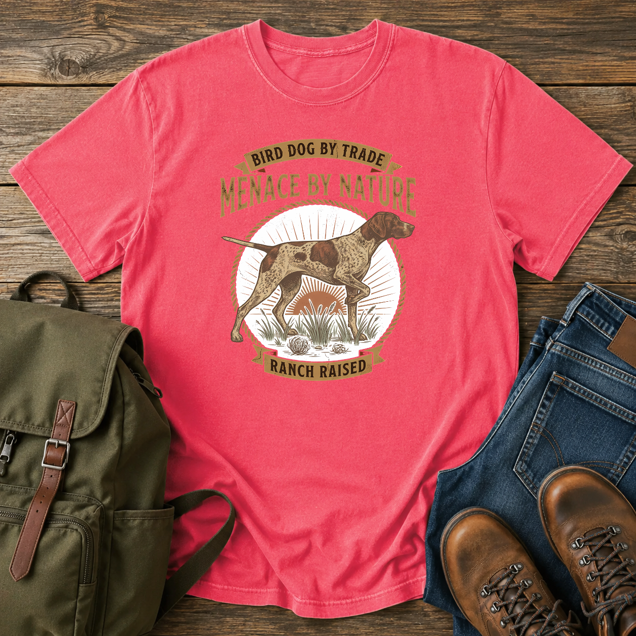 German Shorthaired Pointer bird dog t-shirt design