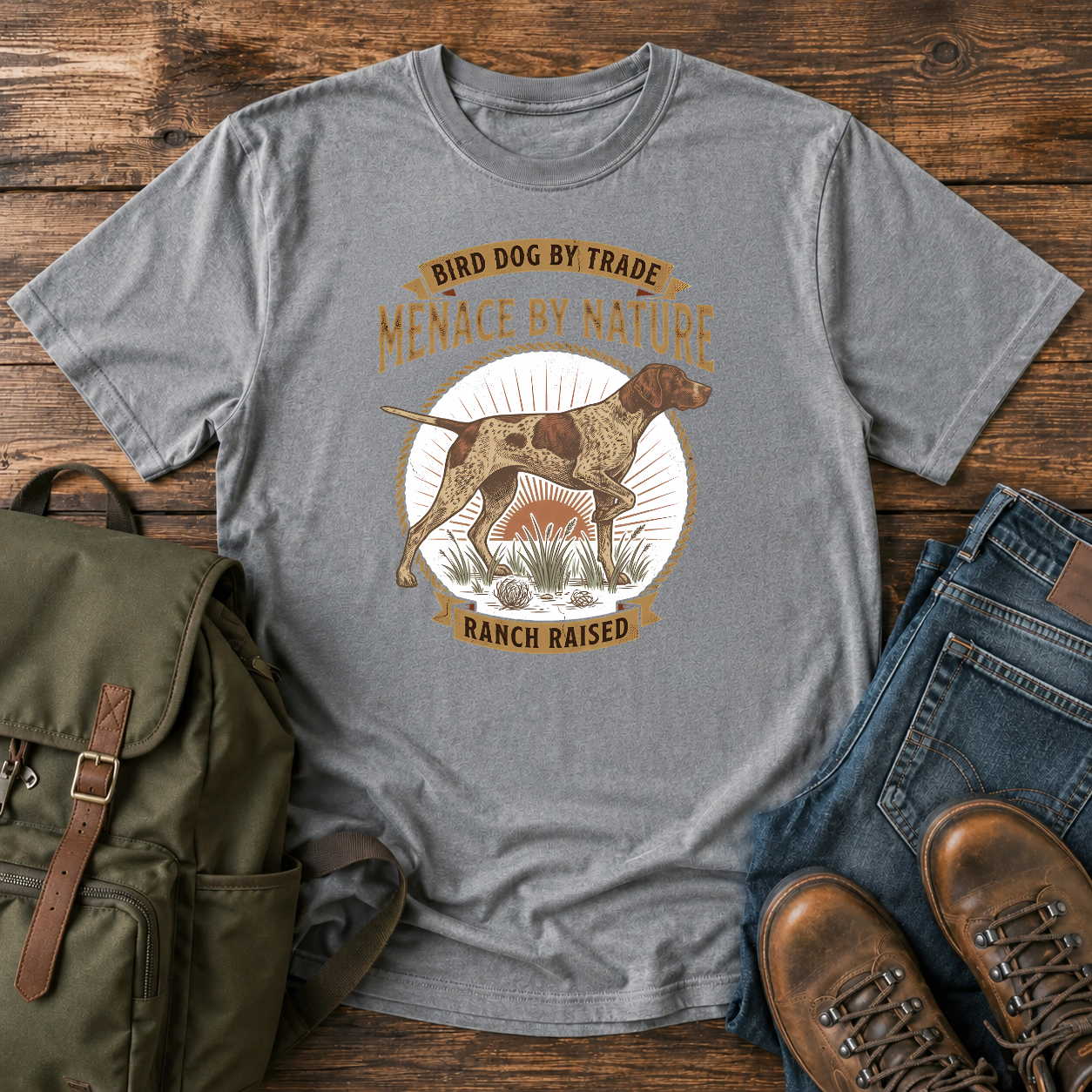 German Shorthaired Pointer bird dog t-shirt design