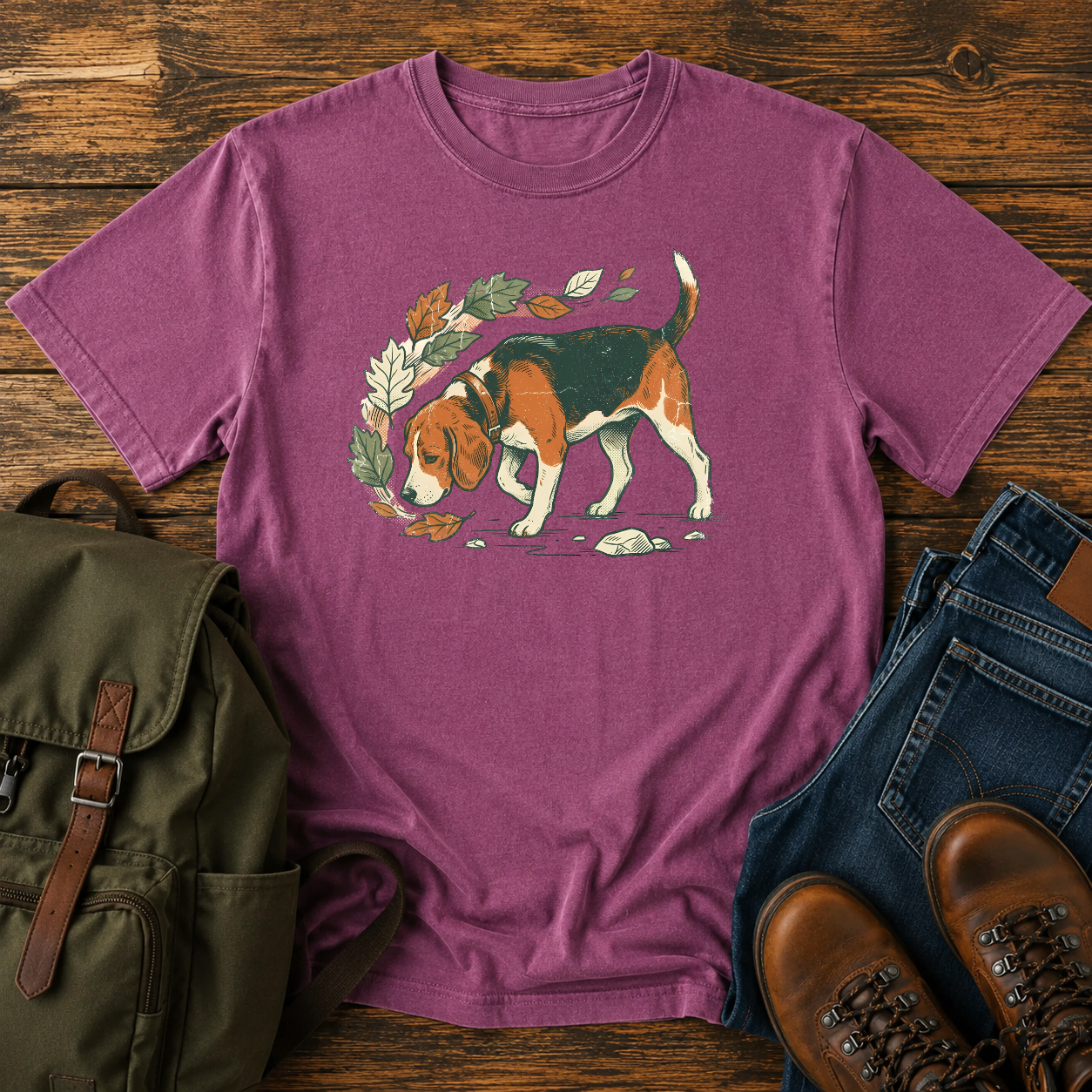 Beagle nose down t-shirt design