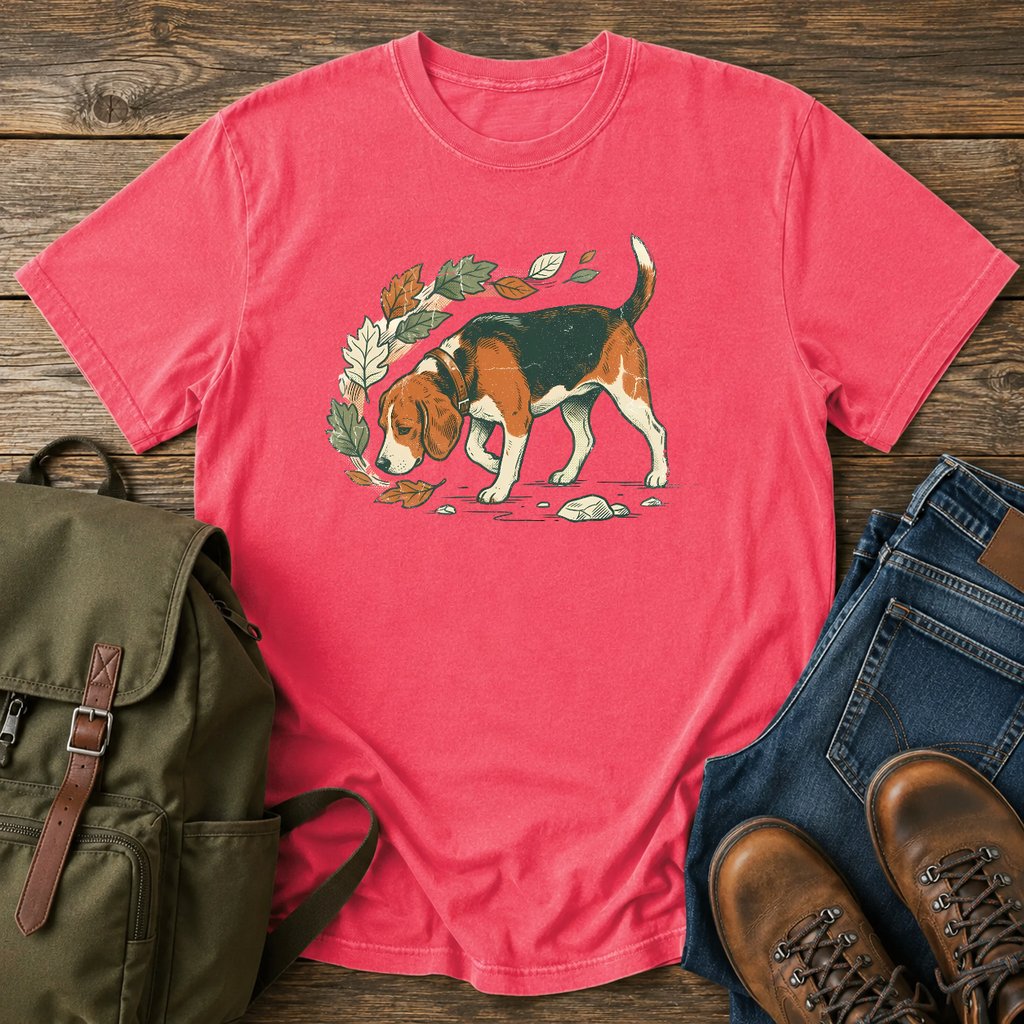 Beagle nose down t-shirt design