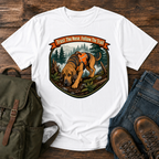 Bloodhound focused Bloodhound with its nose to the ground in a dense, foggy t-shirt design