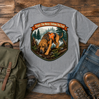 Bloodhound focused Bloodhound with its nose to the ground in a dense, foggy t-shirt design