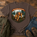 Bloodhound focused Bloodhound with its nose to the ground in a dense, foggy t-shirt design