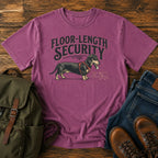 Dachshund floor security dog on a t-shirt design