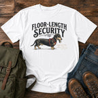 Dachshund floor security dog on a t-shirt design