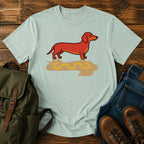 Dachshund hotdog shadow dog on a t-shirt design