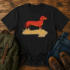 Dachshund hotdog shadow dog on a t-shirt design