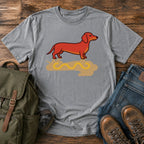 Dachshund hotdog shadow dog on a t-shirt design