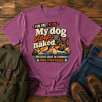German Shepherd sleeps naked joke with warm retro dog graphic on a t-shirt design