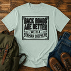 German Shepherd back roads slogan t-shirt design
