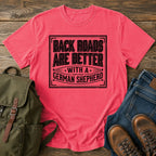 German Shepherd back roads slogan t-shirt design