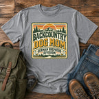 German Shepherd Backcountry Dog Mom hiking dog on a t-shirt design