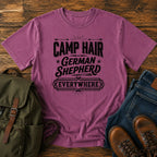 German Shepherd camp hair slogan t-shirt design