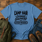 German Shepherd camp hair slogan t-shirt design