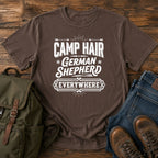German Shepherd camp hair slogan t-shirt design