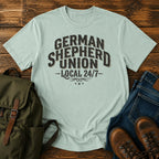 German Shepherd union typography t-shirt design with Local 24/7 slogan