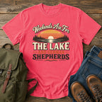 German Shepherd lake weekends paddling dog on a t-shirt design