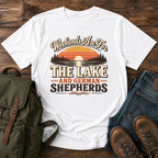 German Shepherd lake weekends paddling dog on a t-shirt design