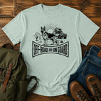 German Shepherd on guard slogan t-shirt design