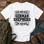 German Shepherd on patrol home guardian dog on a t-shirt design