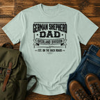 German Shepherd overland dad slogan t-shirt design