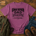 German Shepherd overland dad slogan t-shirt design